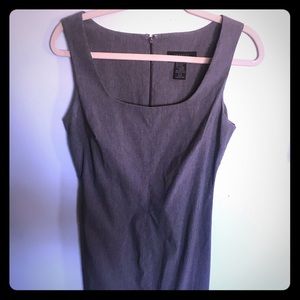 Long gray express stretch career dress.